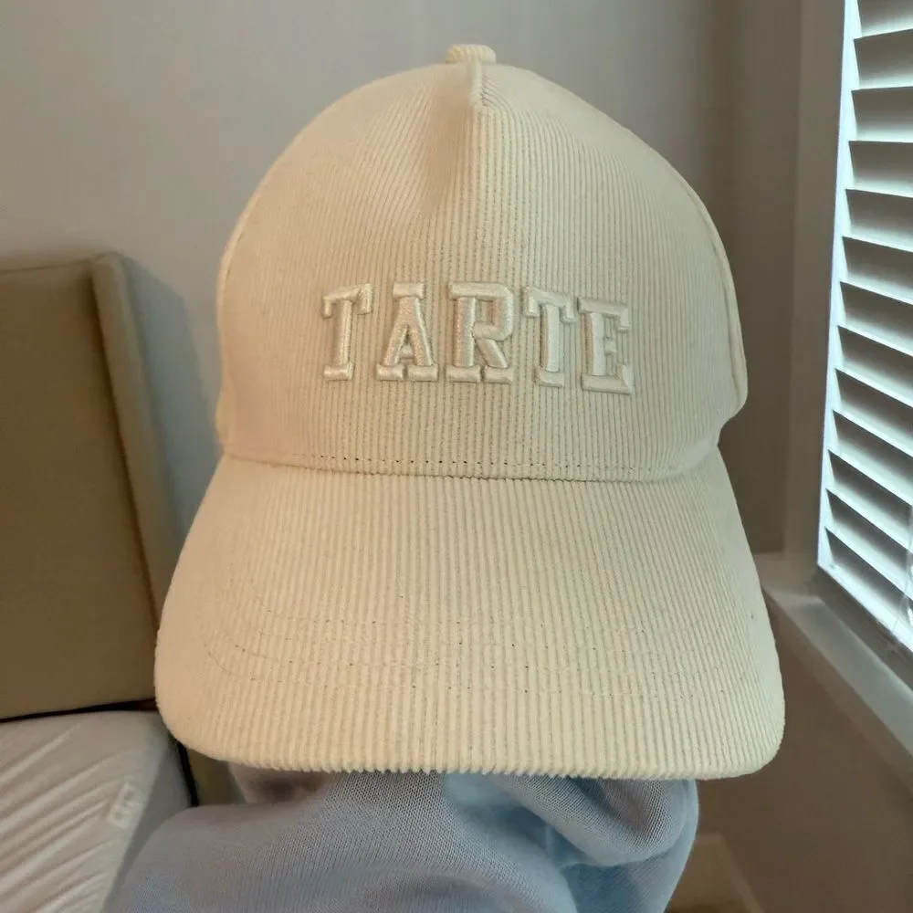tarte™ cream corduroy trucker hat
